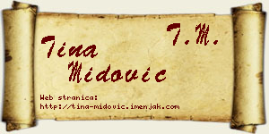 Tina Midović vizit kartica